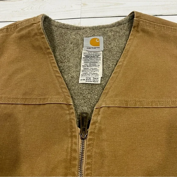 Carhartt Canvas Men’s Work Vest Sz L - Picture 9 of 11